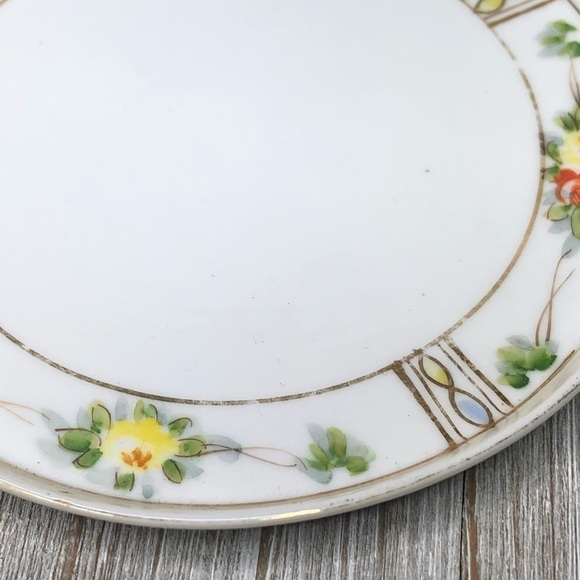 Vintage Hand Painted Nippon Porcelain Vanity Dish - Picture 9 of 10